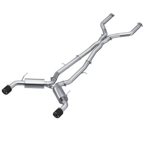 MBRP® Armor Pro T304 Stainless Catback Dual Exhaust w/Carbon Fiber Tips (16-24 Infiniti Q50)