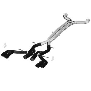 MBRP® Armor BLK Cat-Back Quad Rear Exit Exhaust Black (16-24 Camaro 6.2L V8)