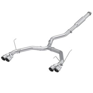 MBRP® Armor Pro T304 Stainless 3" Race Cat-Back Exhaust Polished Tips (22-24 Subaru WRX 2.4L)