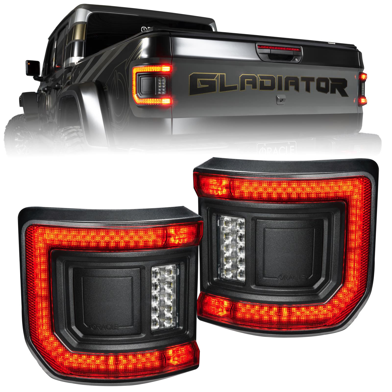 ORACLE Lighting® Flush Mount LED Tail Lights Red (20-24 Jeep Gladiator JT)