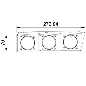 ORACLE Lighting® Triple LED Fog Kit (Amber) for 21-24 Ford Bronco, Steel Bumper