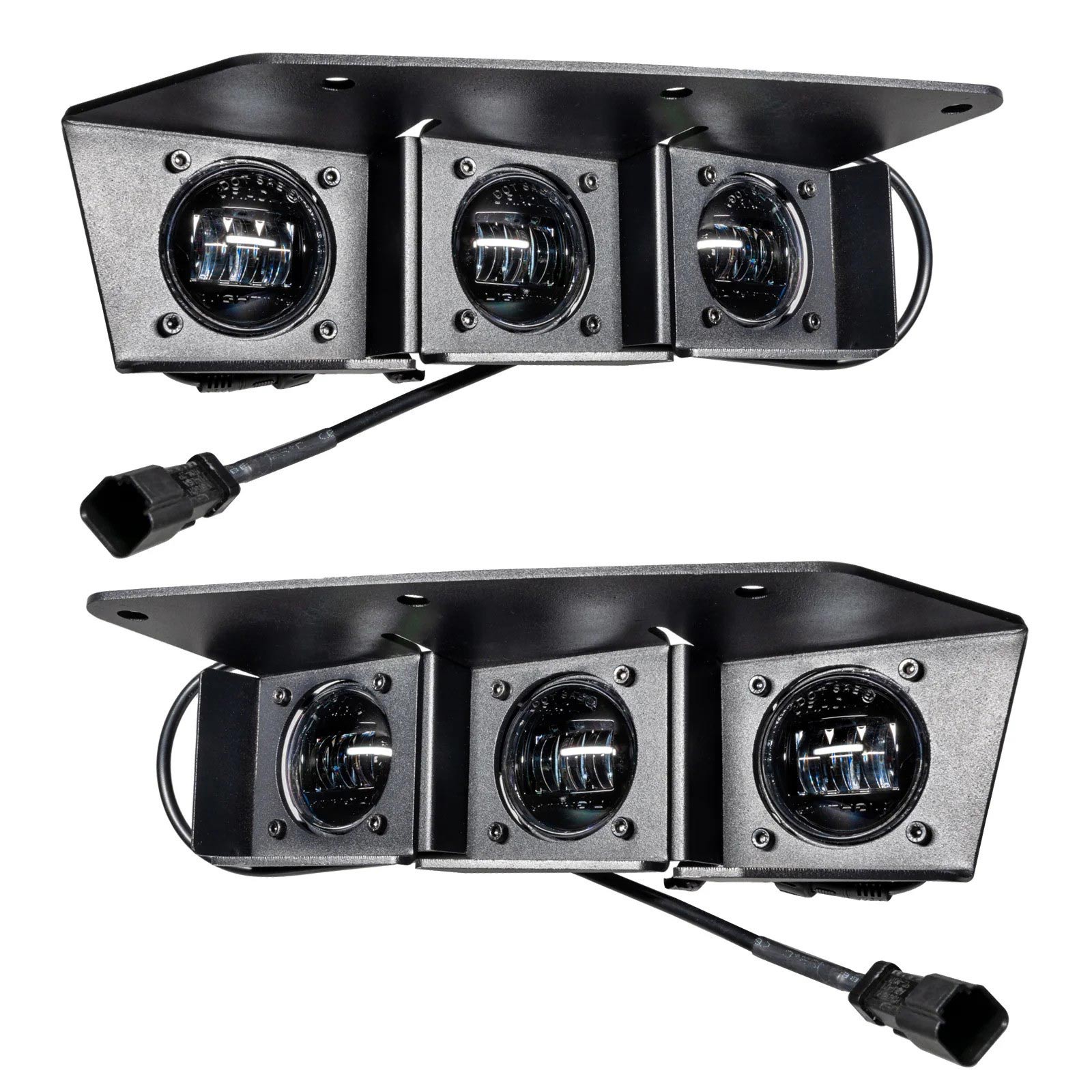 ORACLE Lighting® Triple LED Fog Kit (White) for 21-24 Ford Bronco, Steel Bumper