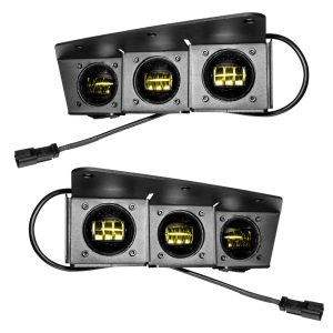 ORACLE Lighting® Triple LED Fog Kit (Yellow) for 21-24 Ford Bronco, Steel Bumper