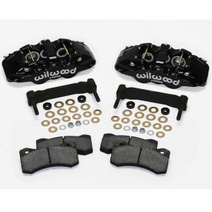 Wilwood® AERO6 Black Front Caliper & Bracket Upgrade Kit (97-13 C5/C6 Corvette)