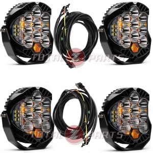Baja Designs® 4 x LP9 Pro™ LED Clear Lights & Toggle Wiring Harnesses (2 Spot, 2 Combo) Baja Designs® 4 x LP9 Pro™ LED Clear Lights & Toggle Wiring Harnesses (2 Spot, 2 Combo)