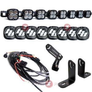 Baja Designs™ 8 XL Linkable LED Universal Light Bar, Mounting Brackets, Wiring Harness, Rock Guards