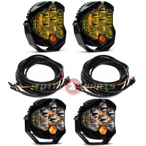 Baja Designs® (2) LP6 Pro Clear, (2) LP9 Amber Driving/Combo, Wiring Harnesses