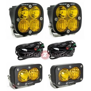 Baja Designs™ Squadron Sport Amber Pair + S2 Sport Amber Pair Driving/Combo