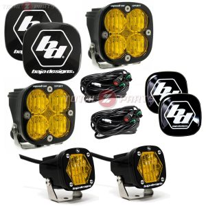 Baja Designs® Squadron Sport Pair + S1 LED Pair Amber Wide Cornering Lights & Rock Guards Baja Designs® Squadron Sport Pair + S1 LED Pair Amber Wide Cornering Lights & Rock Guards