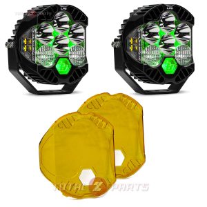Baja Designs® LP6 Pro LED Driving/Combo Green Backlight Pair w/Amber Covers