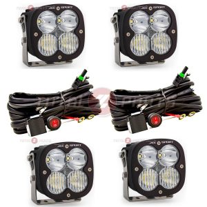 Baja Designs® 2 Pairs XL Sport Clear Driving/Combo LED Lights & Wiring Harnesses