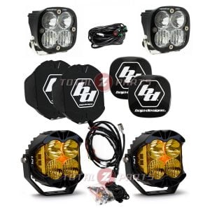 Baja Designs® LP4 Pro Amber Driving/Combo Pair, Squadron Pro Driving/Combo Pair, Wiring Harnesses