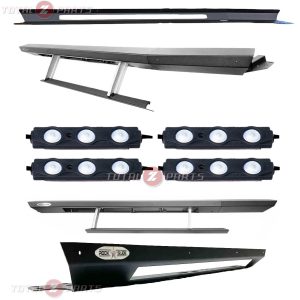 Rock Slide Engineering® Step Sliders, LED Lights, Skid Plates (20-23 Jeep JT Gladiator) Rock Slide Engineering® Step Sliders, LED Lights, Skid Plates (20-23 Jeep JT Gladiator)