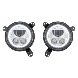 Vision X® LED Chrome Halo Headlights Kit (18-24 Jeep Wrangler JL)