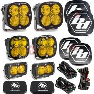 Baja Designs® Amber XL Sport, Squadron Sport, S2 Sport Pairs w/Rock Guards & Wiring Baja Designs® Amber XL Sport, Squadron Sport, S2 Sport Pairs w/Rock Guards & Wiring