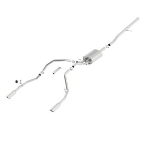 BORLA® Catback Touring Exhaust, Chrome Tips (14-18 Silverado/Sierra 1500 5.3L)