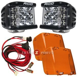Rigid Industries® D-SS Pro Flood LED Light Pods White, Harness, Amber PRO Covers