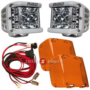 Rigid Industries® D-SS Pro Flood LED Light Pods White, Harness, Amber PRO Covers