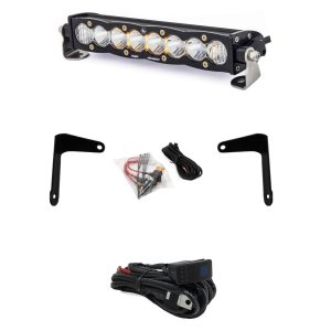 Baja Designs® S8 10-inch Shock Mount LED Hood Light Bar Kit (17-Up Can-Am Maverick X3)
