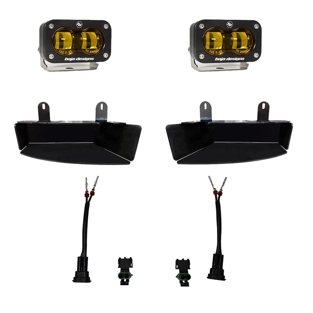 Baja Designs® S2 SAE Amber LED Fog Pocket Lights Kit (19-24 RAM 2500/3500)