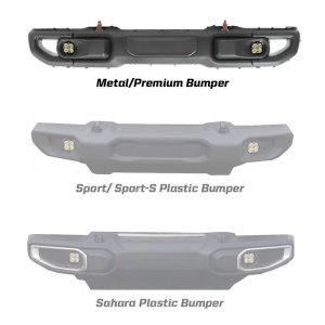 Baja Designs® Squadron Sport Clear LED Fog Lights Kit, Amber Lenses (18+ Wrangler / Gladiator Rubicon)