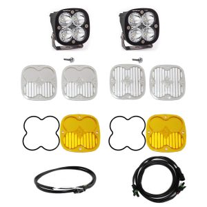 Baja Designs® Squadron Pro™ A-Pillar LED Ditch Lights Upfitter Kit, Amber Lenses (2021+ Bronco)
