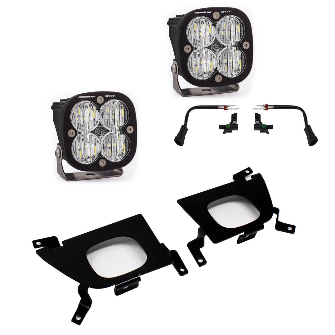 Baja Designs™ Squadron Sport Clear LED Fog Lights Kit (19-22 Silverado 1500, 20-22 2500HD/3500HD)