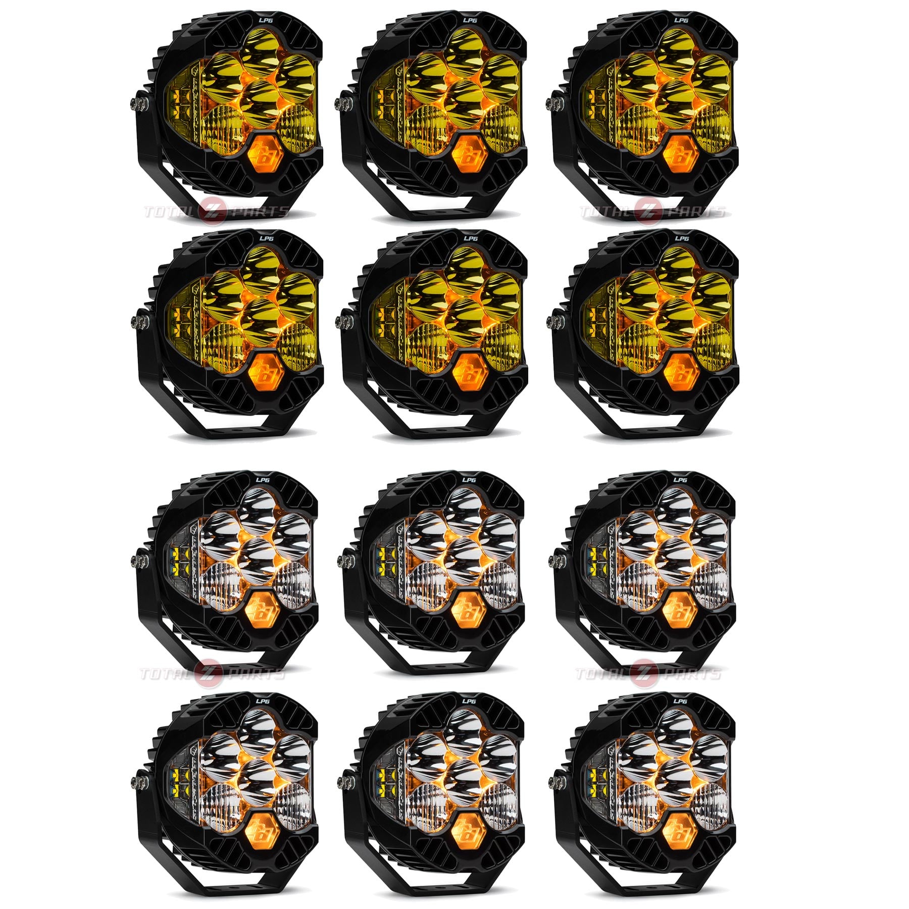 Baja Designs® LP6 Pro LED Driving/Combo Lights (6 Amber, 6 Clear)