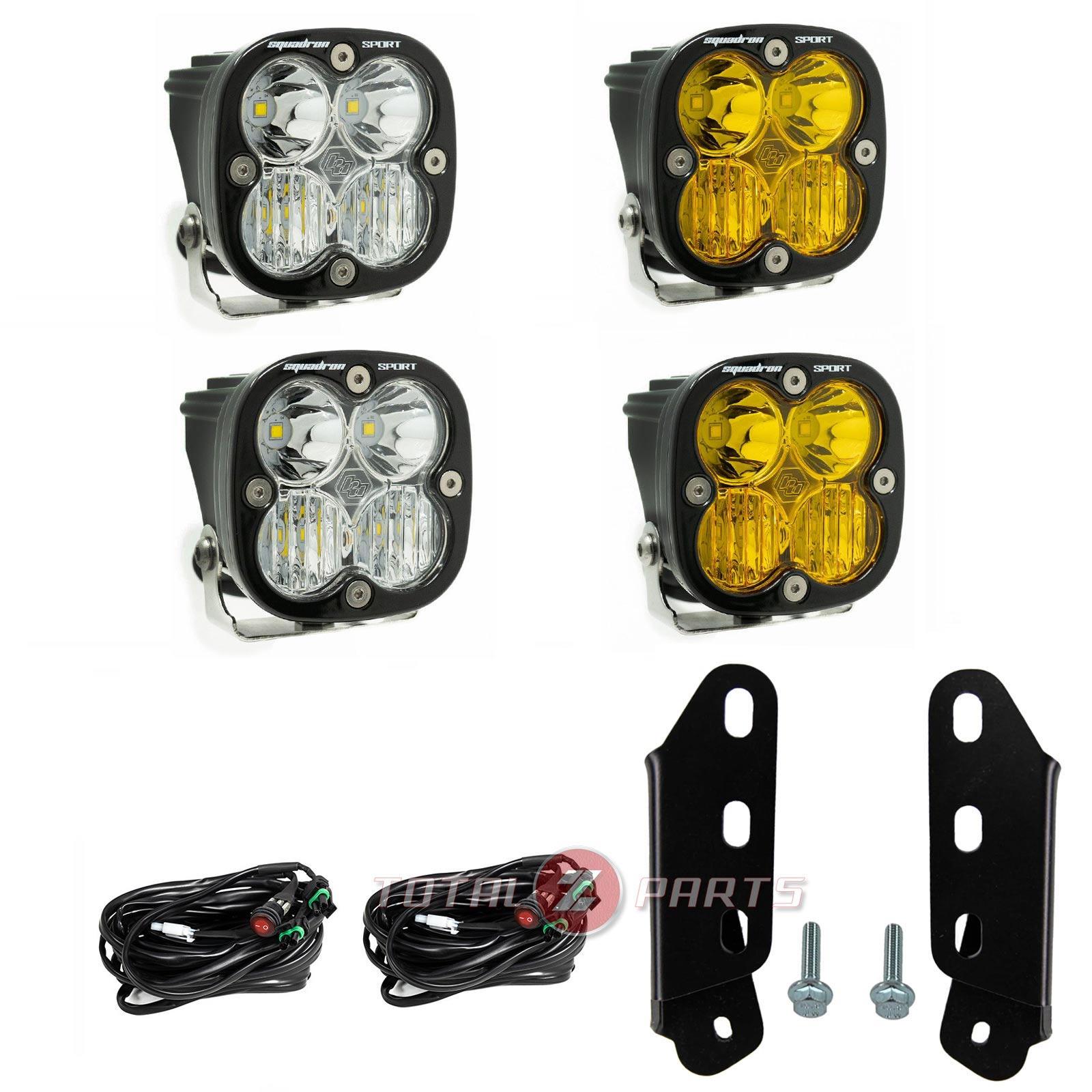 Baja Designs® Squadron Sport Amber/Clear Ditch Lights Kit & A-Pillar Brackets (21+ Bronco) Baja Designs® Squadron Sport Amber/Clear Ditch Lights Kit & A-Pillar Brackets (21+ Bronco)