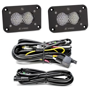Baja Designs® S2 Pro™ Flush Mount LED Reverse Lights Work/Scene Pattern Kit