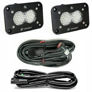 Baja Designs® S2 Sport™ Flush Mount LED Light Pods Pair Work/Scene Pattern & Harness