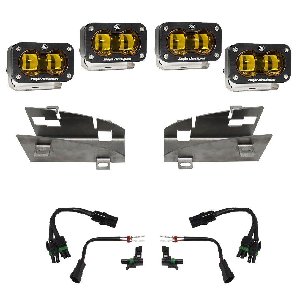 Baja Designs® S2 SAE Amber Fog Pocket LED Lights Kit (19+ RAM 1500 Rebel & TRX)