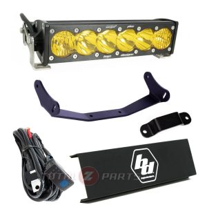 Baja Designs® OnX6+ 10" Amber Light Bar Shock Tower Kit, Rock Guard (2024+ Can-Am Maverick R)