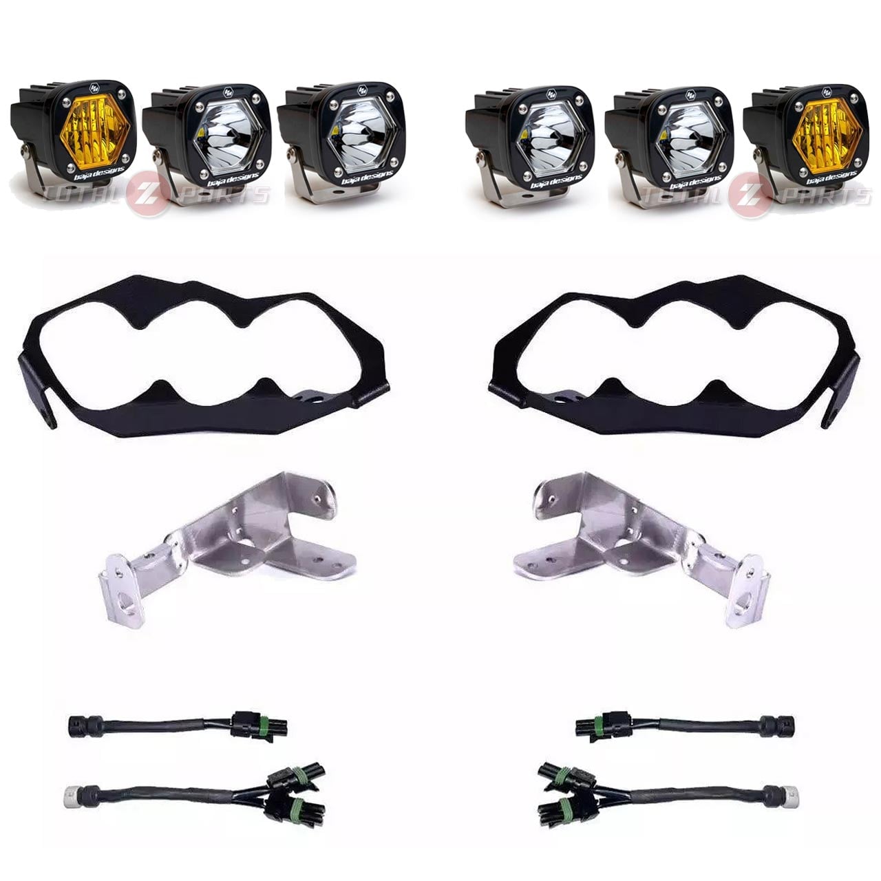Baja Designs® S1 Triple LED Headlight Kit Amber/Clear (2024+ Can-Am Maverick R)