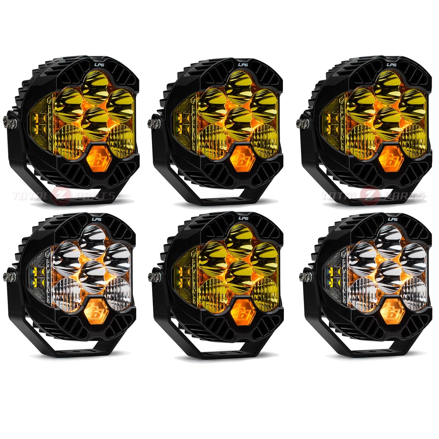 Baja Designs® LP6 Pro LED Driving/Combo Lights (4 Amber, 2 Clear)
