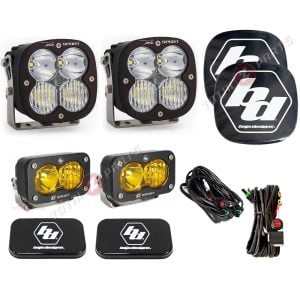 Baja Designs® Pair XL Sport Clear, S2 Sport Amber, Driving/Combo, w/Rock Guards & Wiring