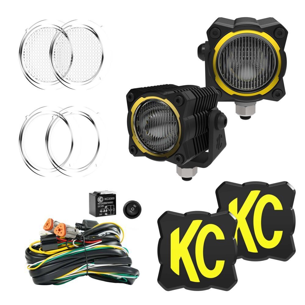 KC HiLiTES™ Flex Era® 1 LED Light Pod Master Kit Pair w/ Harness, Lenses, Covers KC HiLiTES™ Flex Era® 1 LED Light Pod Master Kit Pair w/ Harness, Lenses, Covers