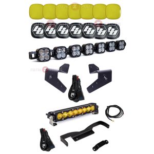 Baja Designs® XL Linkable Roof Kit w/Guards, S8 Amber Shock Light Bar Kit (Can-Am Maverick R)