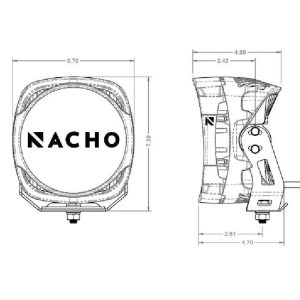 NACHO Grande Supreme 100 6.75" LED Offroad Light PM616 & Covers NACHO Grande Supreme 100 6.75" LED Offroad Light PM616 & Covers