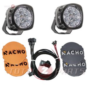 NACHO Quatro Spot 4-inch Offroad LED Fog Lights Pair, Wiring Harness, Covers NACHO Quatro Spot 4-inch Offroad LED Fog Lights Pair, Wiring Harness, Covers