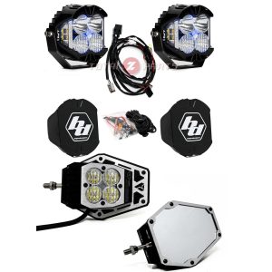 Baja Designs® LP4 Pro LED (Blue Backlight) Pair & Covers, Squadron Nighthawk Mirrors