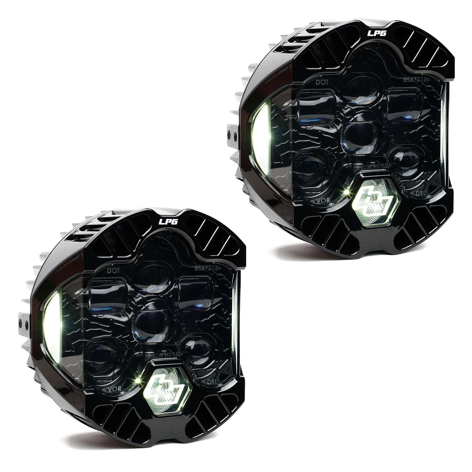 Baja Designs® DOT LP6 Clear (White DRL) Headlight Replacement Pair – Universal