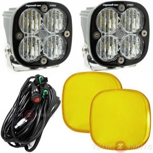Baja Designs® Squadron Pro™ LED Pair Wide Cornering Fog Lights & Amber Rock Guards