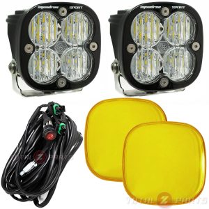 Baja Designs® Squadron Sport Fog Lights Pair Wide Cornering w/ Amber Rock Guards Baja Designs® Squadron Sport Fog Lights Pair Wide Cornering w/ Amber Rock Guards