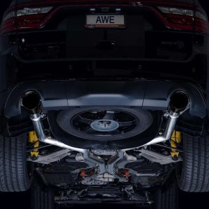 AWE Tuning® Catback Track Edition Exhaust, Black Tips (18-25 Dodge Durango SRT & Hellcat) AWE Tuning® Catback Track Edition Exhaust, Black Tips (18-25 Dodge Durango SRT & Hellcat)