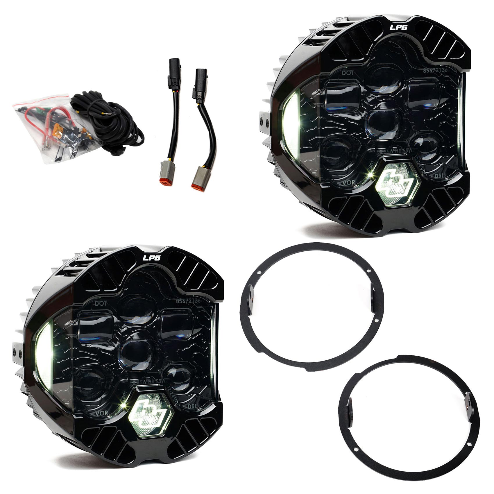 Baja Designs® DOT LP6 Headlight Kit (White DRL) for 07-18 Jeep Wrangler JK Baja Designs® DOT LP6 Headlight Kit (White DRL) for 07-18 Jeep Wrangler JK