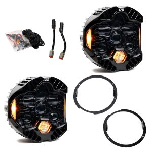 Baja Designs® DOT LP6 Headlight Kit (Amber DRL) for 07-18 Jeep Wrangler JK w/Halogen