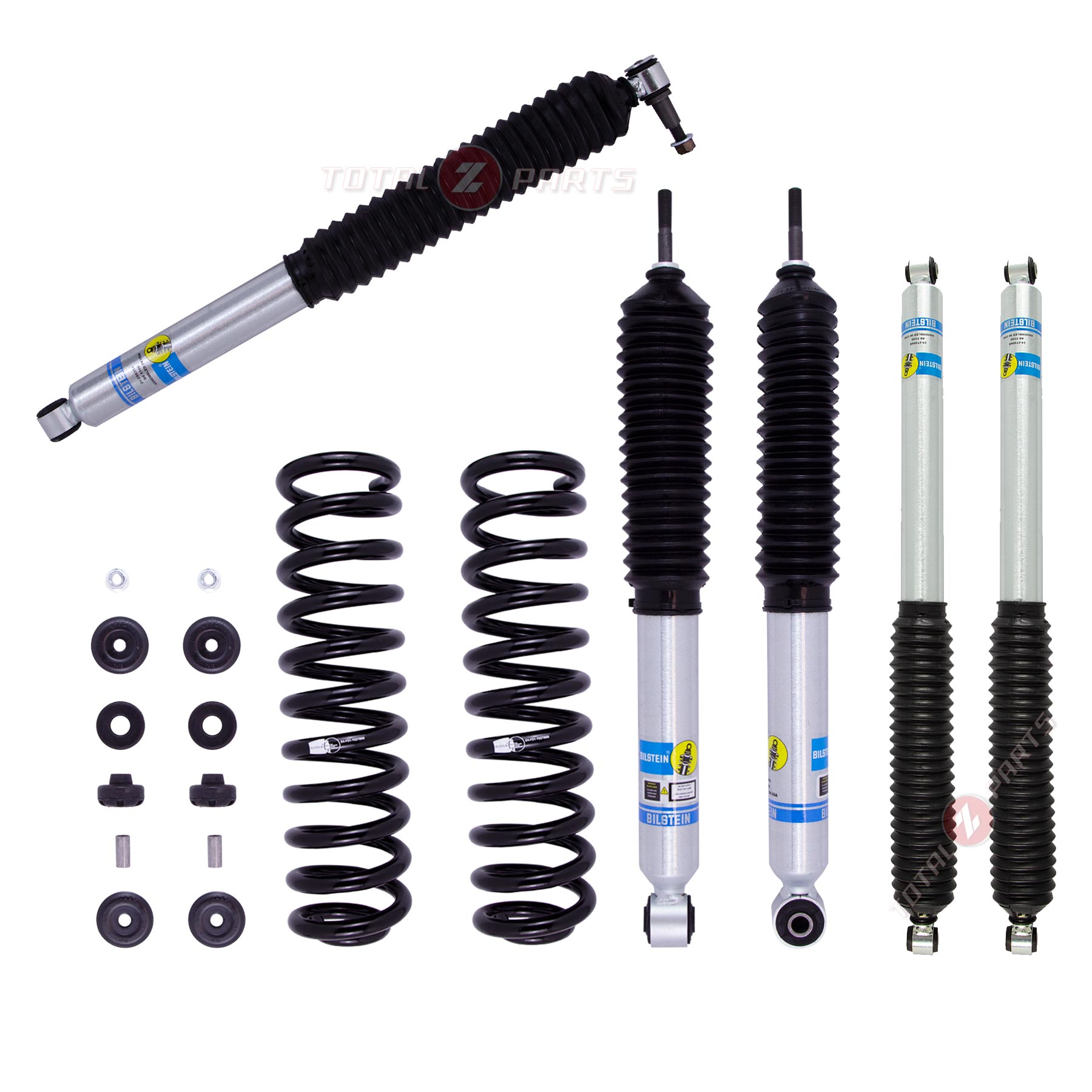 Bilstein® B8 5112 Leveling Kit, Rear B8 5100 Shocks, Steering Damper (17-25 Ford F250 / F350 4WD Diesel)