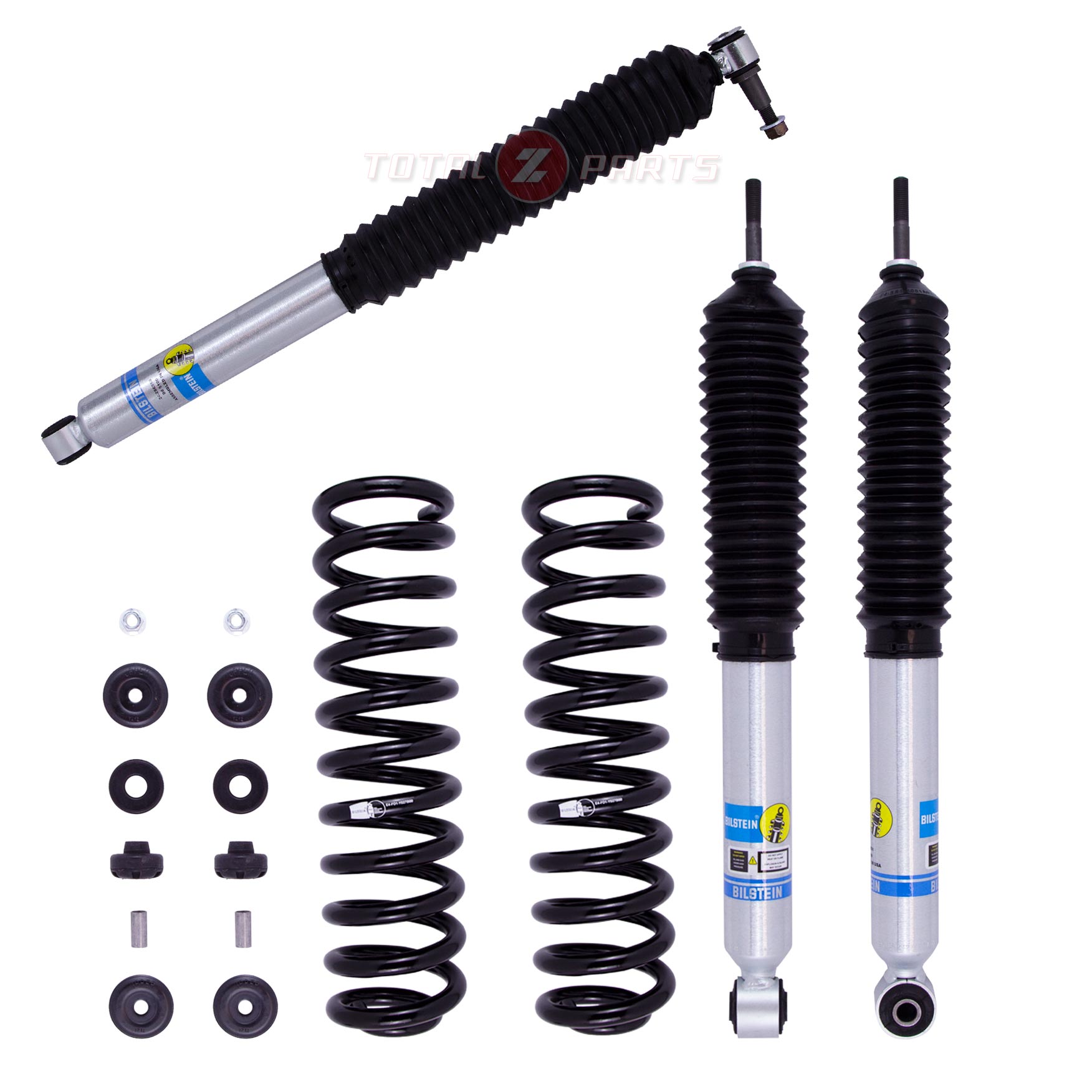 Bilstein® B8 5112 Front Suspension Leveling Kit + Steering Damper (17-25 Ford F250 / F350 4WD Diesel)