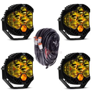 Baja Designs® 4x Amber LP6 Pro LED Driving/Combo Lights & Switch Harness